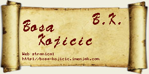 Bosa Kojičić vizit kartica